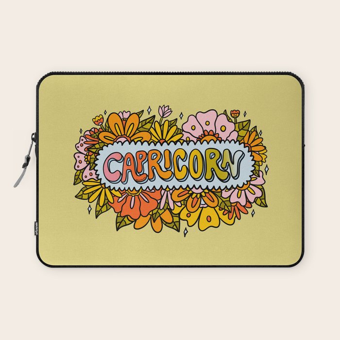 Capricorn Flowers Laptop Sleeve Gallery Image 1