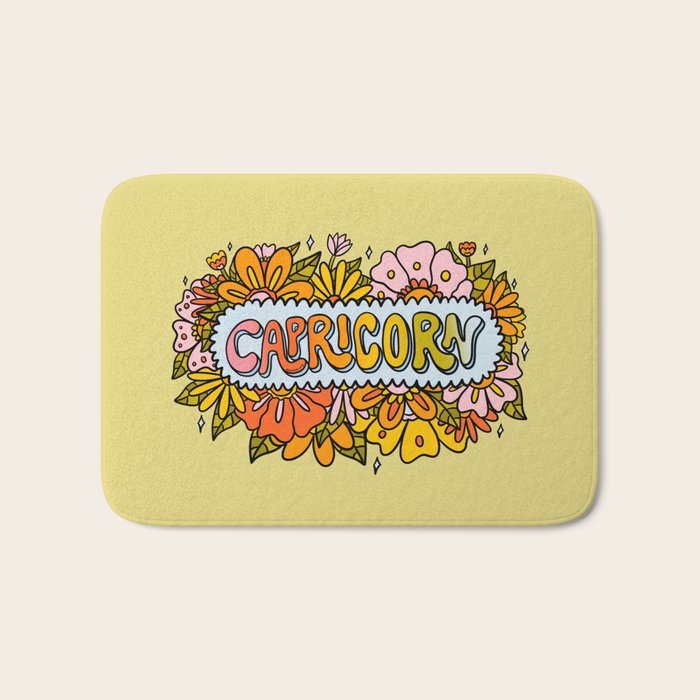 Capricorn Flowers Bath Mat Gallery Image 1
