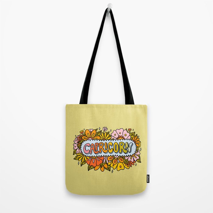 Capricorn Flowers Tote Bag Gallery Image 2