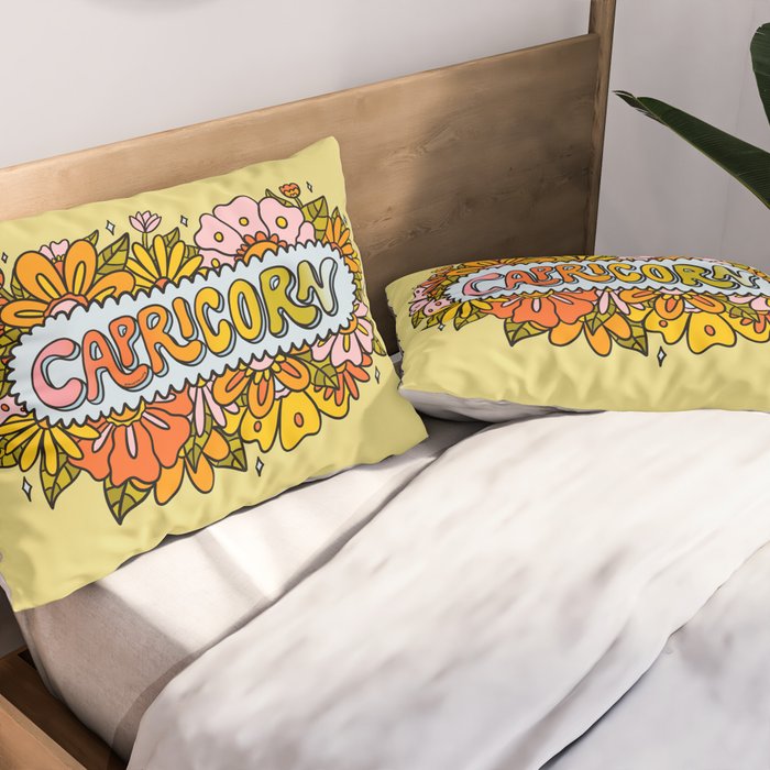 Capricorn Flowers Pillow Sham Gallery Image 2