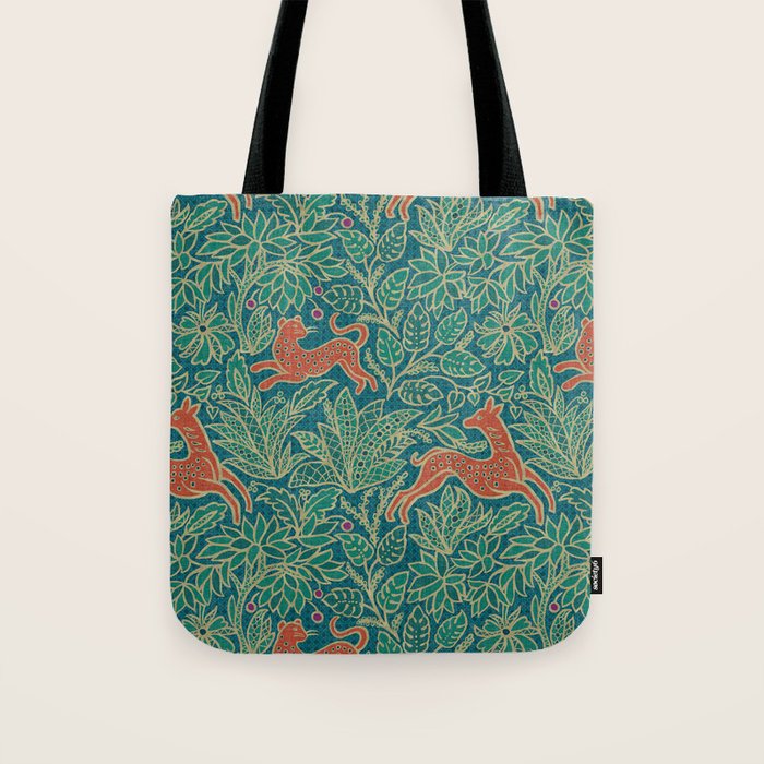 Jungle Fawn and Cat Tote Bag Gallery Image 1