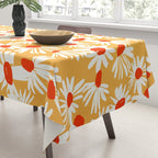 Summer Daisy: Tangerine Edition Tablecloth Gallery Image 3