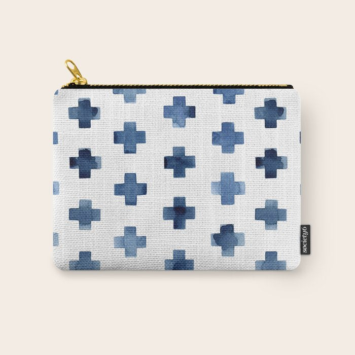 Crosses Scandinavian Pattern Carry All Pouch Gallery Image 1
