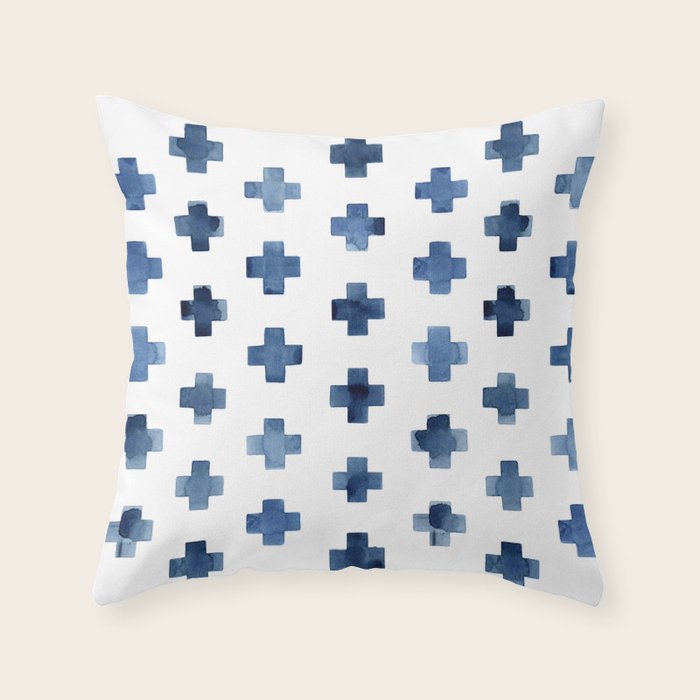 Crosses Scandinavian Pattern Throw Pillow Gallery Image 6