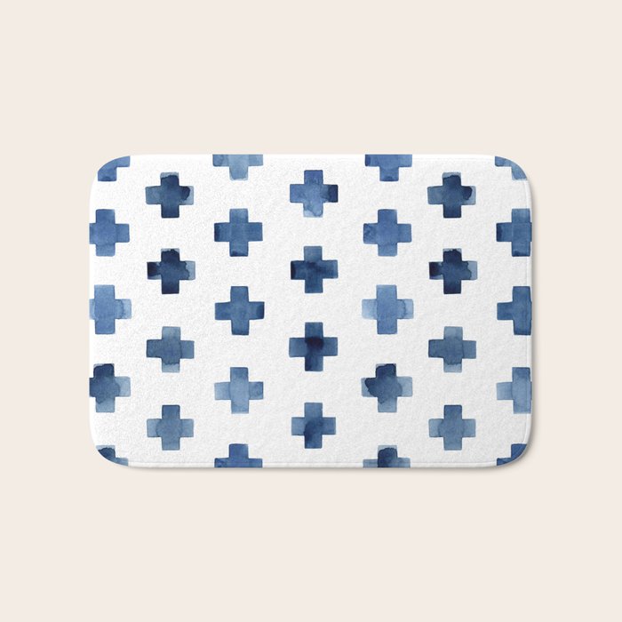 Crosses Scandinavian Pattern Bath Mat Gallery Image 1