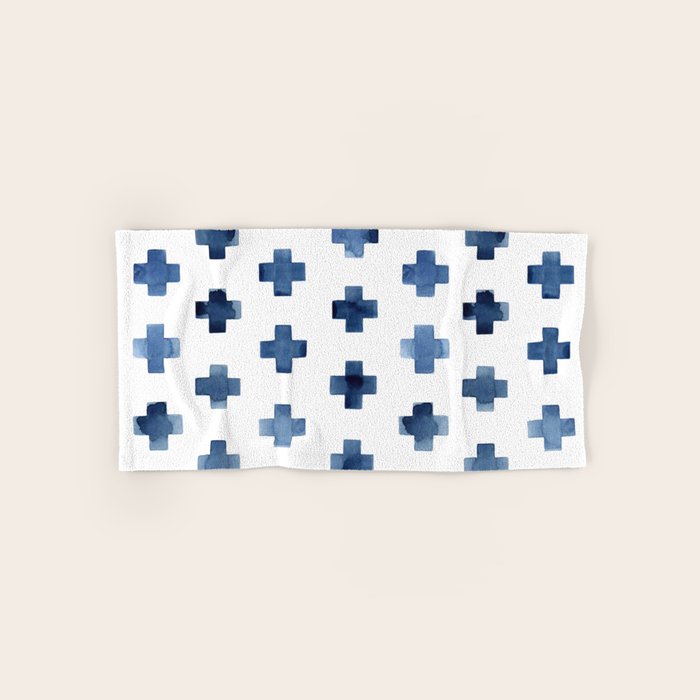 Crosses Scandinavian Pattern Bath Towel Gallery Image 1