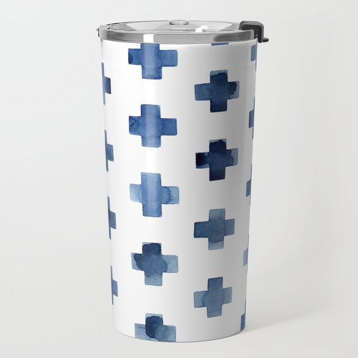 Crosses Scandinavian Pattern Travel Mug Gallery Image 2