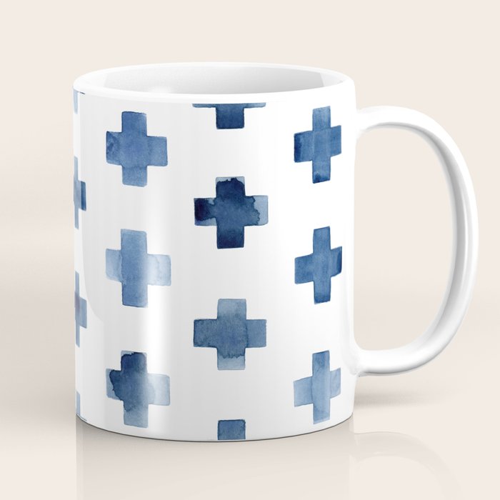 Crosses Scandinavian Pattern Coffee Mug Gallery Image 1