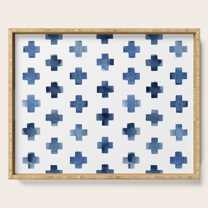Crosses Scandinavian Pattern Serving Tray Gallery Image 1