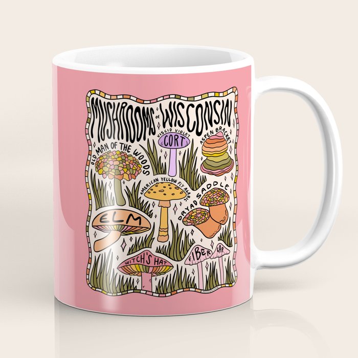 Mushrooms of Wisconsin Coffee Mug Gallery Image 1