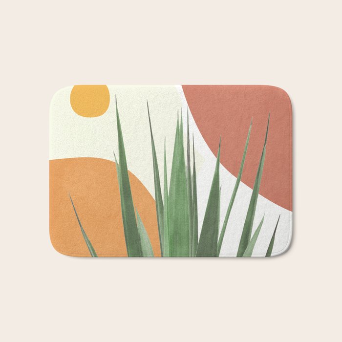 Abstract Agave Plant Bath Mat Gallery Image 1