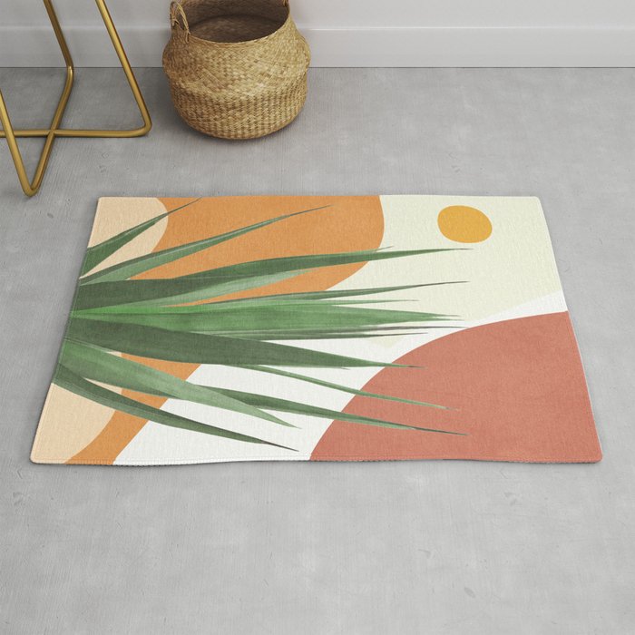 Abstract Agave Plant Rug Gallery Image 1