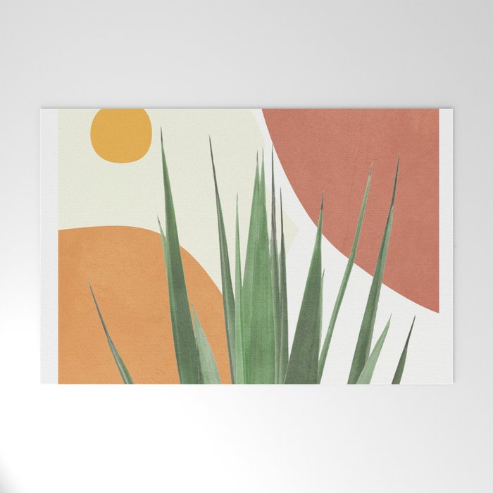 Abstract Agave Plant Welcome Mat Gallery Image 1