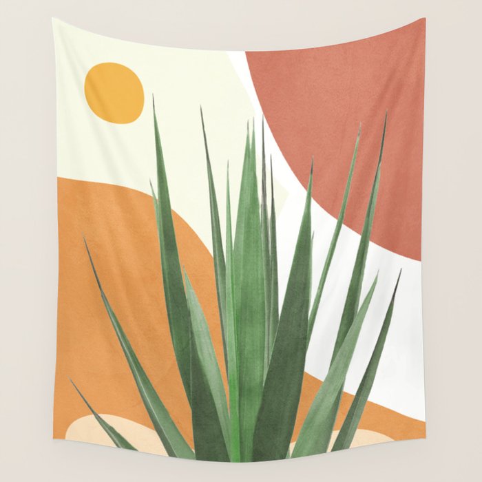 Abstract Agave Plant Wall Tapestry Gallery Image 4