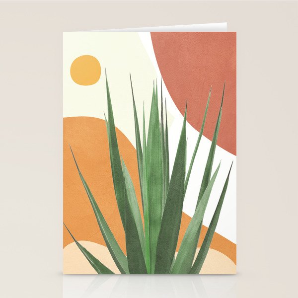 Abstract Agave Plant Stationery Card Gallery Image 2