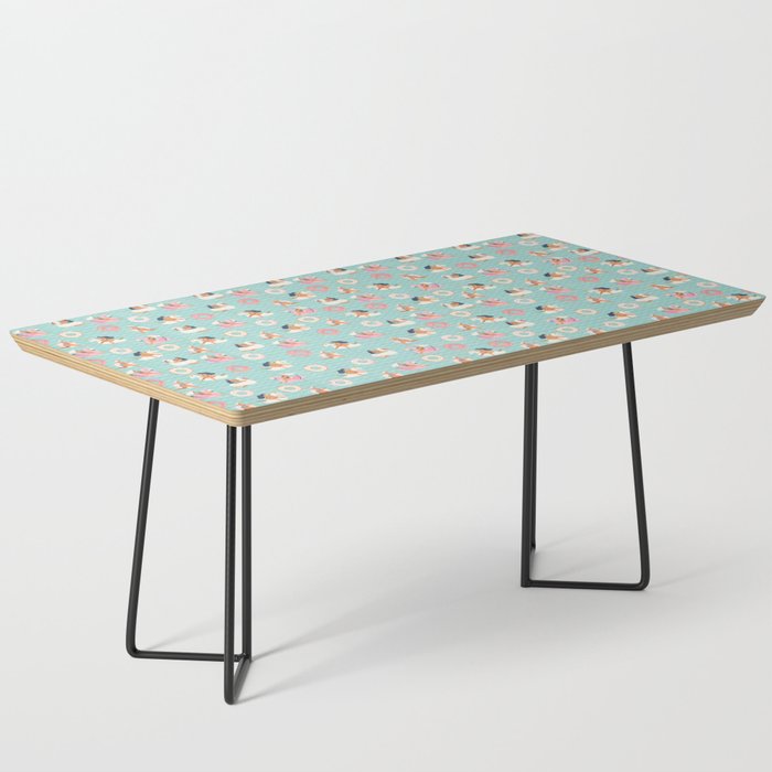 Gils on inflatable in swimming pool floats. Coffee Table Gallery Image 1