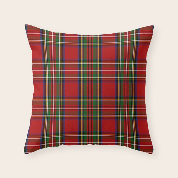 Festive Tartan Throw Pillow Gallery Image 1