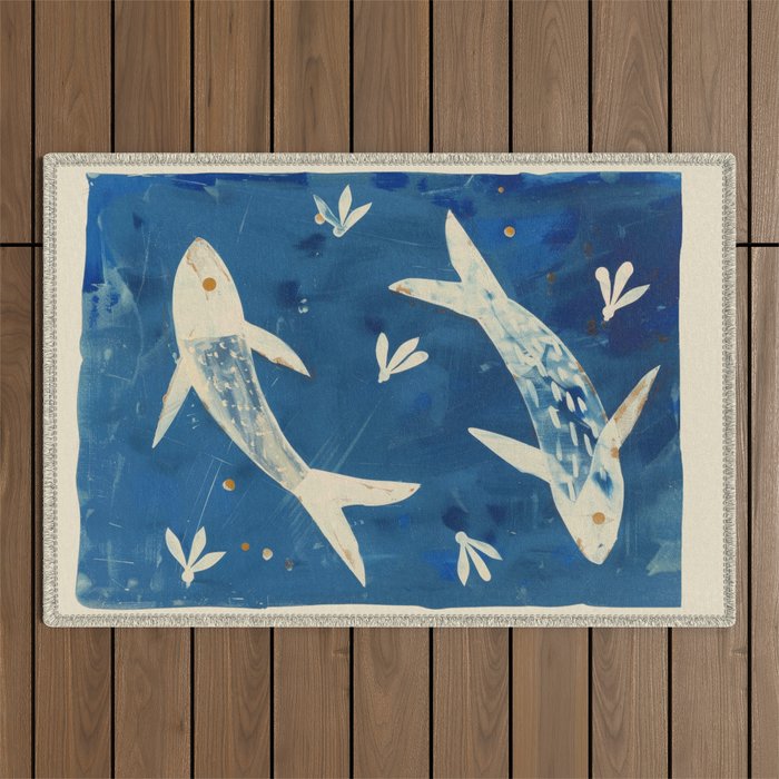 Zen Pond Art Outdoor Rug Gallery Image 1