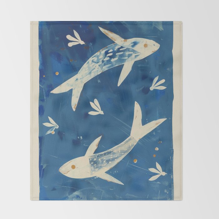 Zen Pond Art Throw Blanket Gallery Image 2