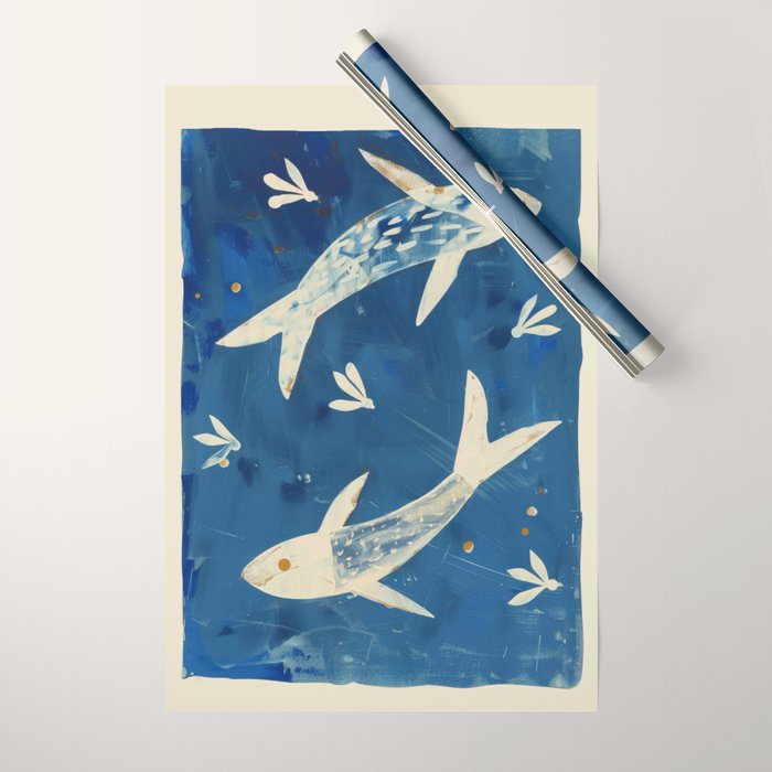 Zen Pond Art Wrapping Paper Gallery Image 1