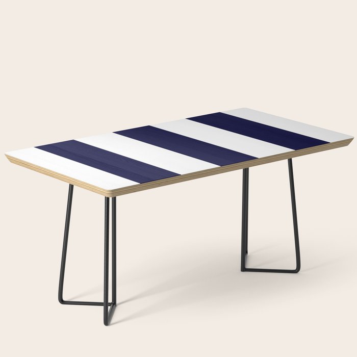 Navy Blue And White Stripes Coffee Table Gallery Image 1