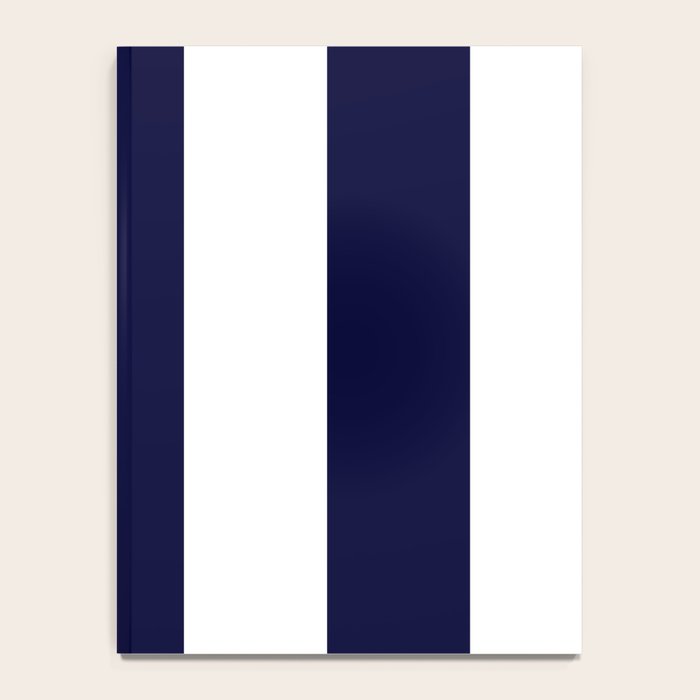 Navy Blue And White Stripes Notebook Gallery Image 4