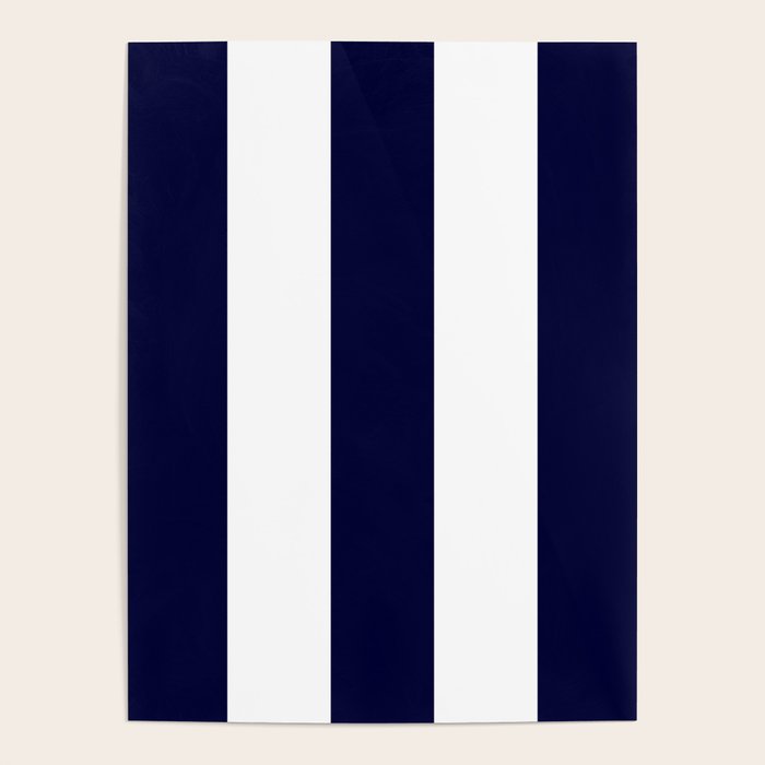 Navy Blue And White Stripes Poster Gallery Image 4