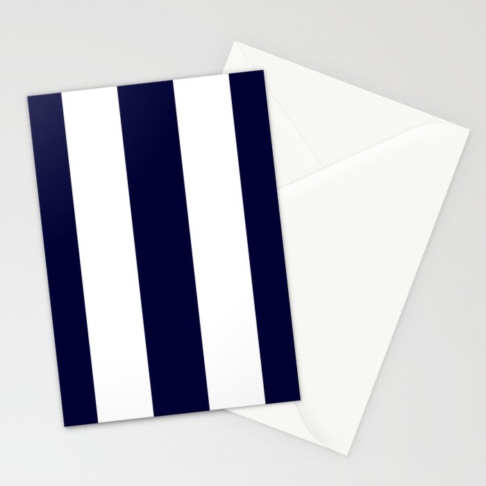 Navy Blue And White Stripes Stationery Card Gallery Image 2