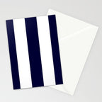 Navy Blue And White Stripes Stationery Card Gallery Image 2
