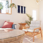 Navy Blue And White Stripes Wall Hanging Gallery Image 2