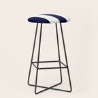 Navy Blue And White Stripes Stool Gallery Image 1