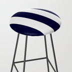 Navy Blue And White Stripes Stool Gallery Image 2