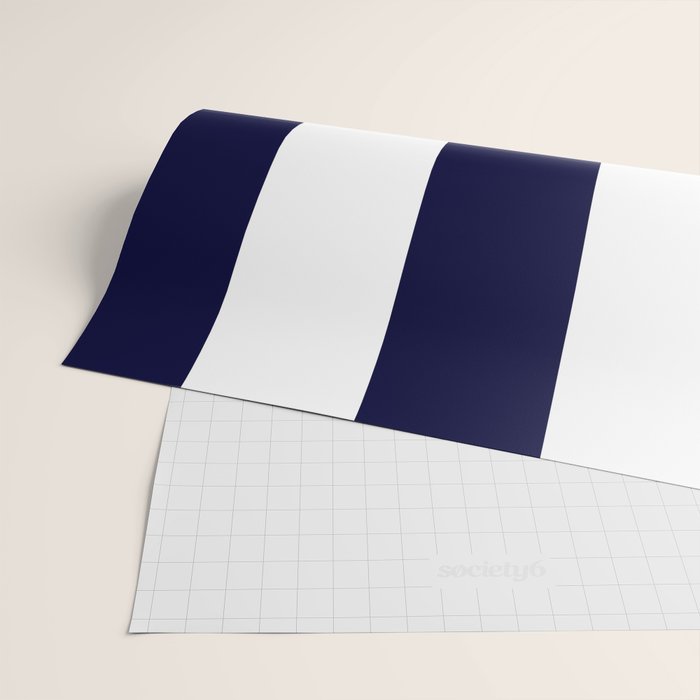 Navy Blue And White Stripes Wrapping Paper Gallery Image 2
