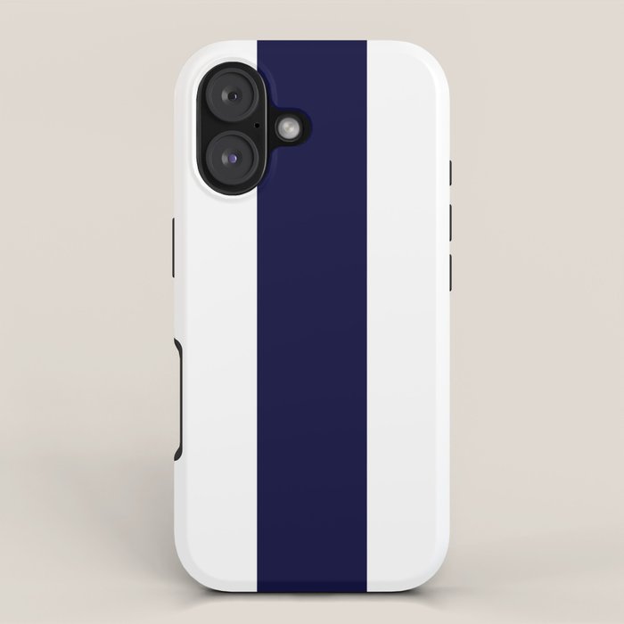 Navy Blue And White Stripes iPhone Case Gallery Image 1