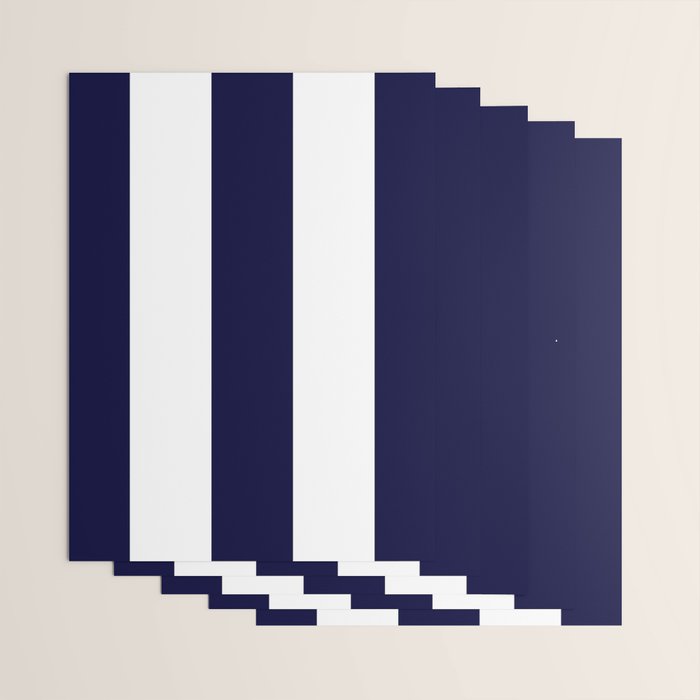 Navy Blue And White Stripes Wrapping Paper Gallery Image 3