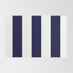 Navy Blue And White Stripes Rug Gallery Image 2