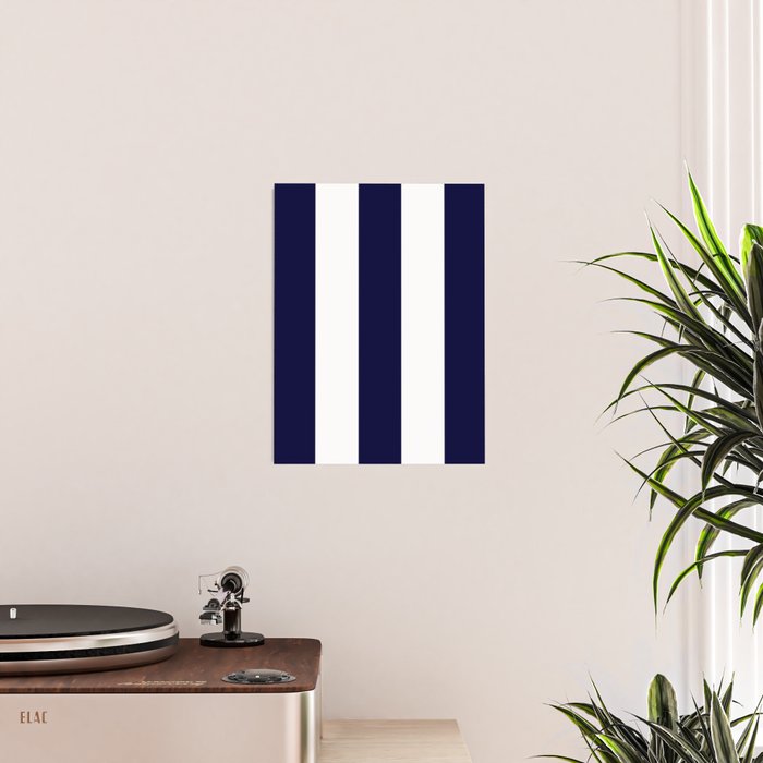 Navy Blue And White Stripes Poster Gallery Image 2