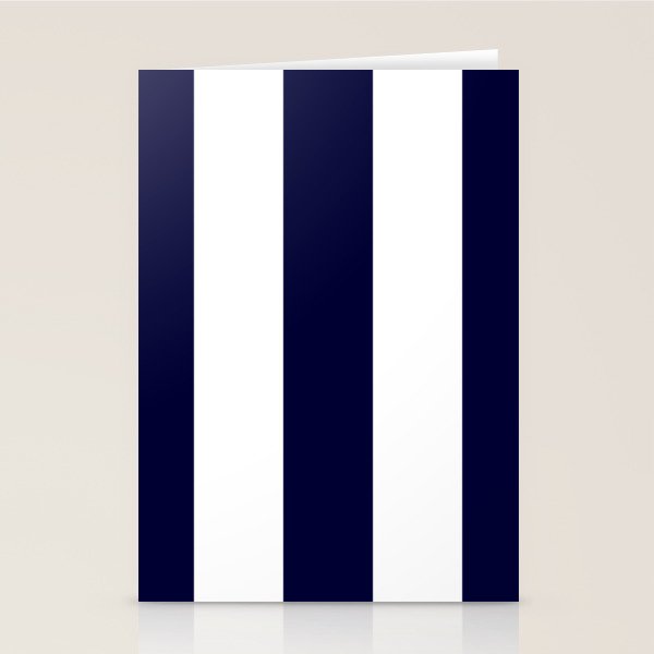 Navy Blue And White Stripes Stationery Card Gallery Image 2