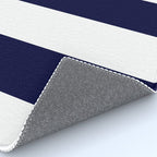 Navy Blue And White Stripes Rug Gallery Image 4
