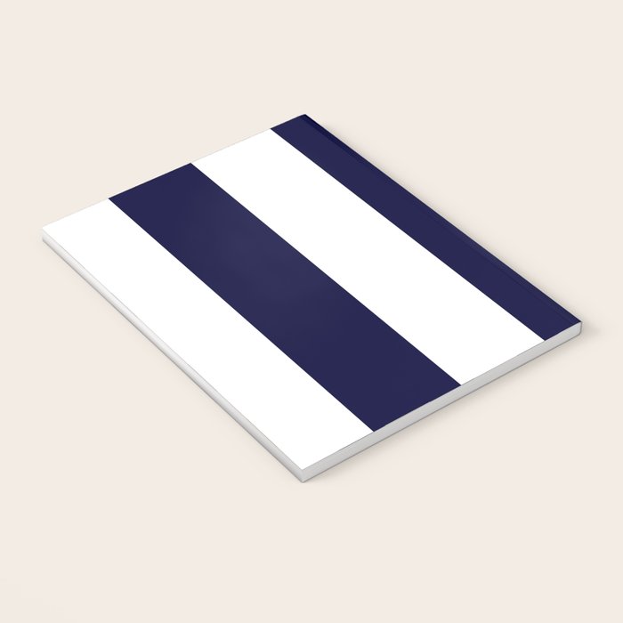 Navy Blue And White Stripes Notebook Gallery Image 3