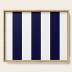 Navy Blue And White Stripes Serving Tray Gallery Image 1