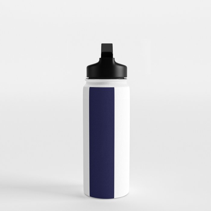 Navy Blue And White Stripes Water Bottle Gallery Image 3
