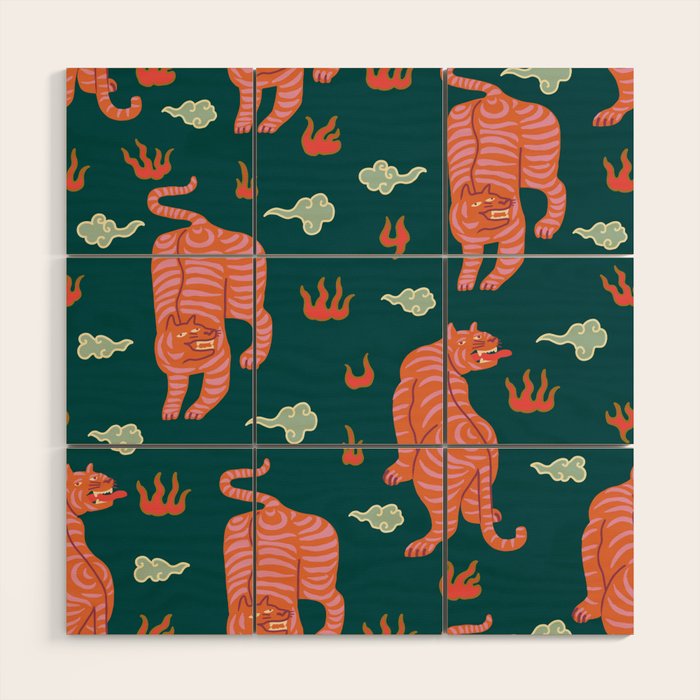Bengal tigers Wood Wall Art Gallery Image 1