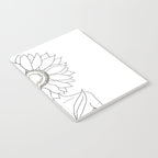 Minimalistic Line Art of Woman with Sunflower Notebook Gallery Image 2