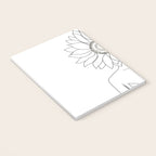 Minimalistic Line Art of Woman with Sunflower Notebook Gallery Image 3