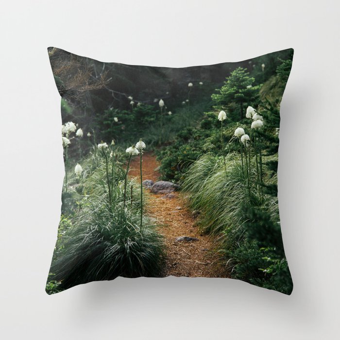 Bear Grass Trail Throw Pillow Gallery Image 1