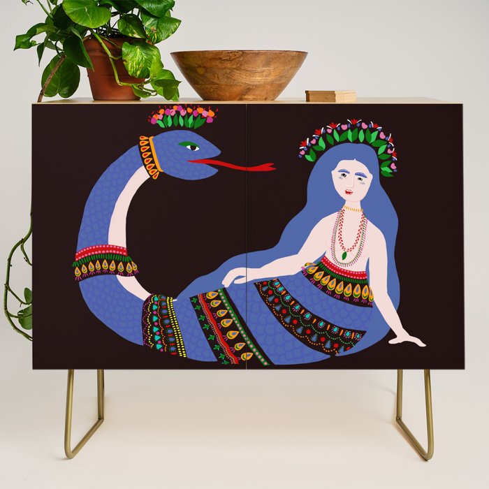 Shahmaran, half woman half snake Credenza Gallery Image 1