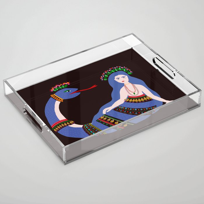 Shahmaran, half woman half snake Acrylic Tray Gallery Image 1