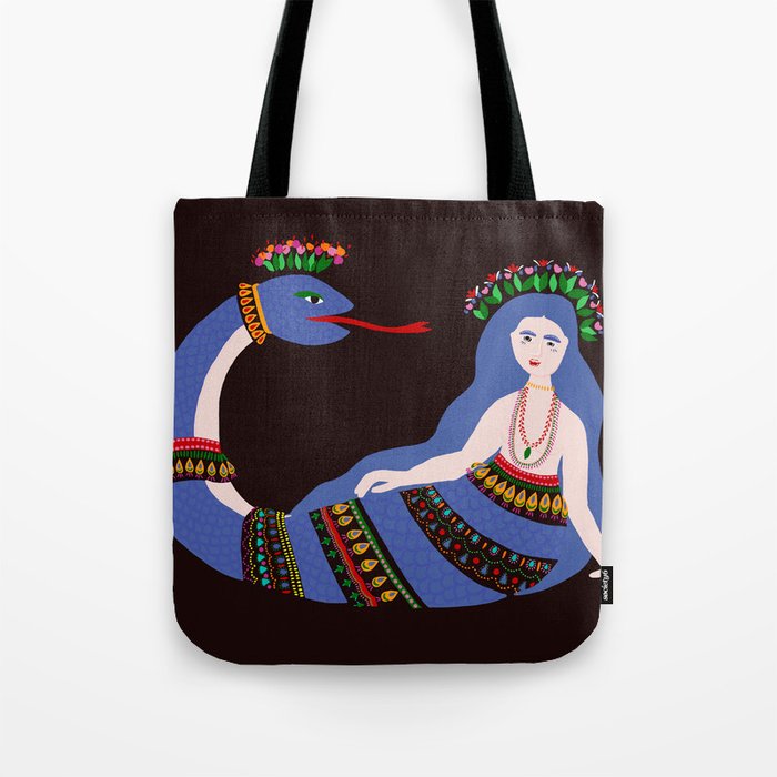 Shahmaran, half woman half snake Tote Bag Gallery Image 1