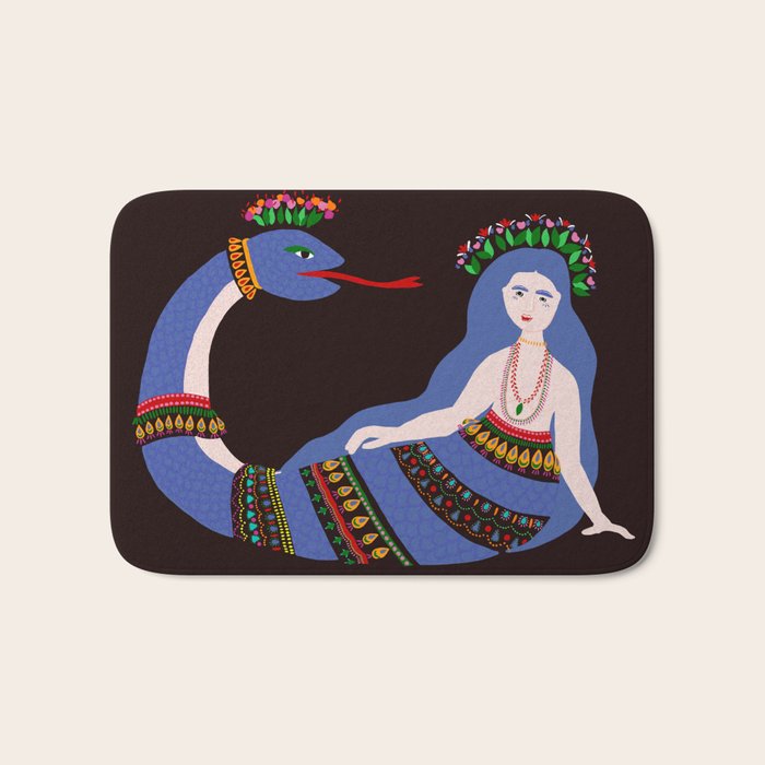 Shahmaran, half woman half snake Bath Mat Gallery Image 1